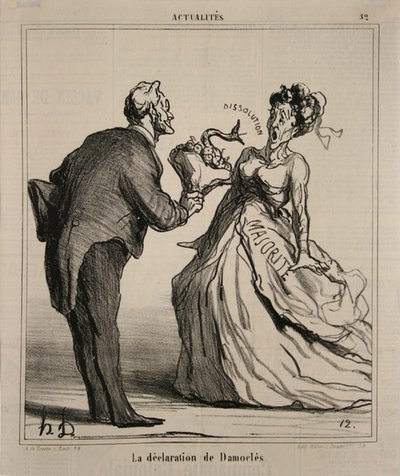 The Declaration of Damocles by Honoré Daumier